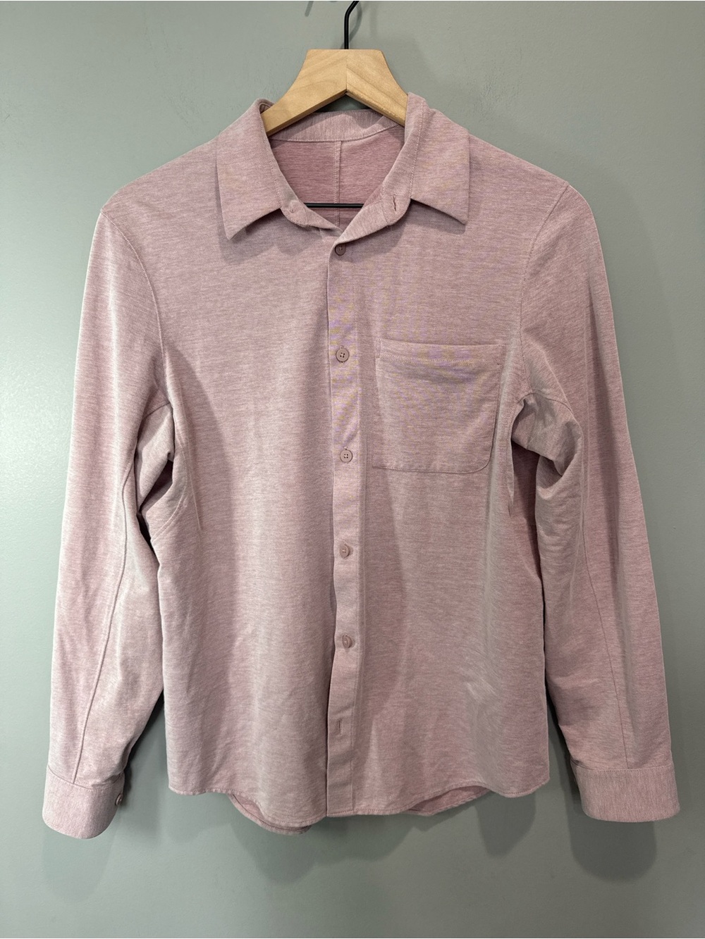 Lululemon Men’s Slim Fit Button‎ Down Shirt Pink Heather Performance